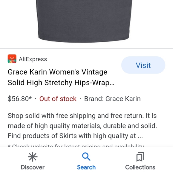 Grace Karen Black Pencil Skirt  Size M - Picture 2 of 12